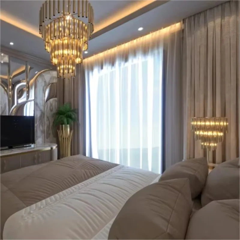 King Size Bed Wholesale Hotel Bedroom Furniture Set Double Fabric Luxury Luxurious Up-holstered Beds