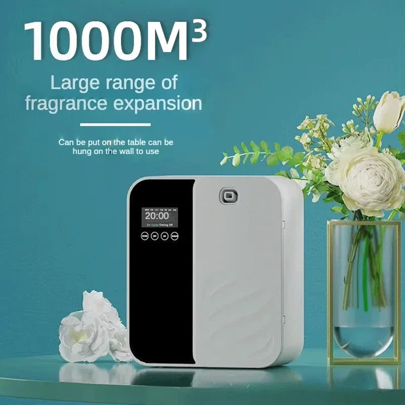 1000m³ Aroma Diffuser Machine Wall Mounted Waterless Diffuser Bluetooth Essential Oil Diffuser Electric Smell for Home