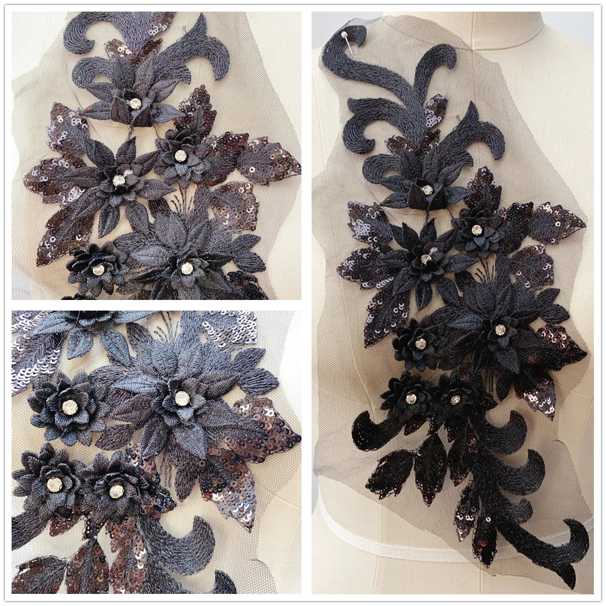 22 Color 3D Embroidery Lace Colored Material  Wedding Dresses, Stage Performance Costumes, Decorative Handicrafts  DIY Sewing