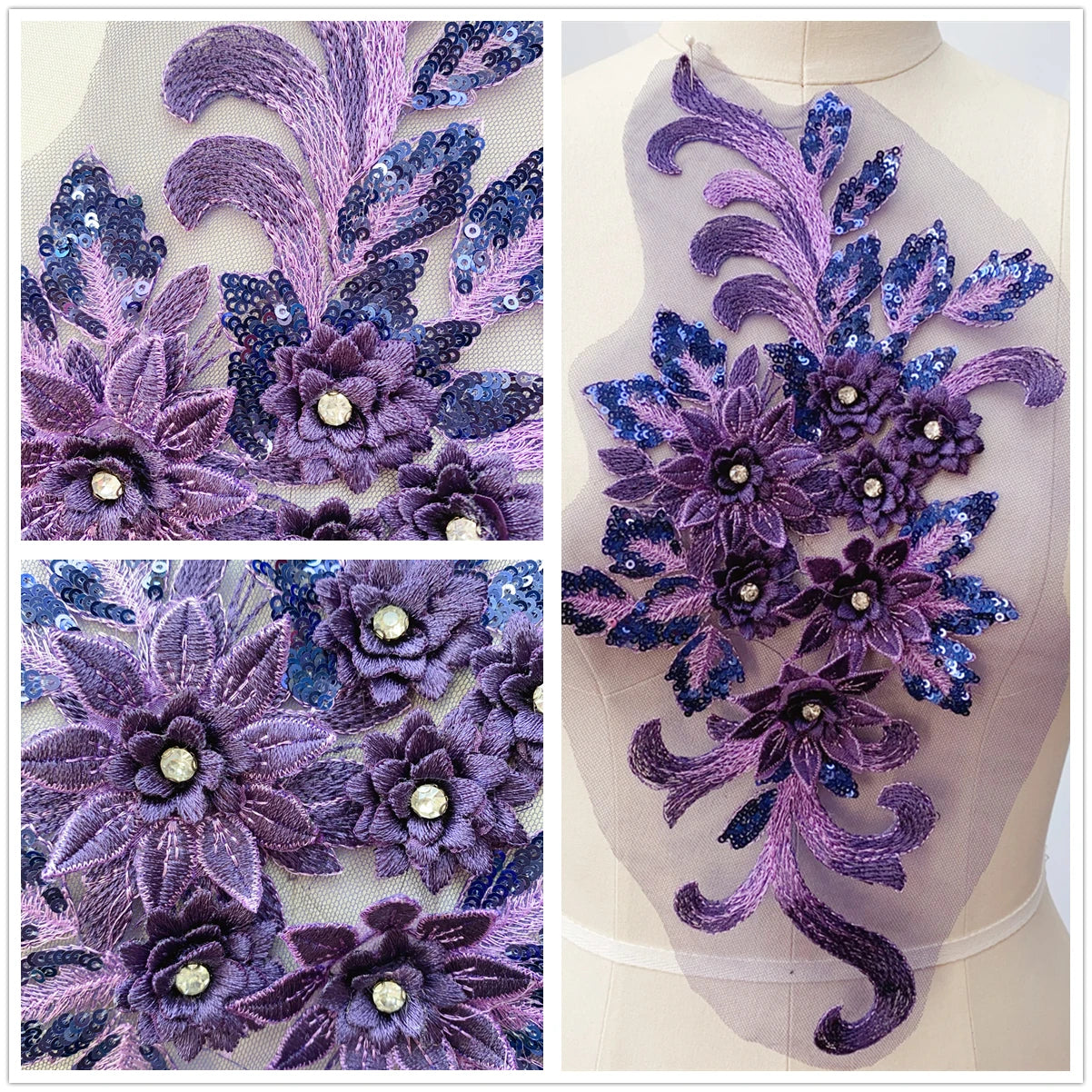 22 Color 3D Embroidery Lace Colored Material  Wedding Dresses, Stage Performance Costumes, Decorative Handicrafts  DIY Sewing
