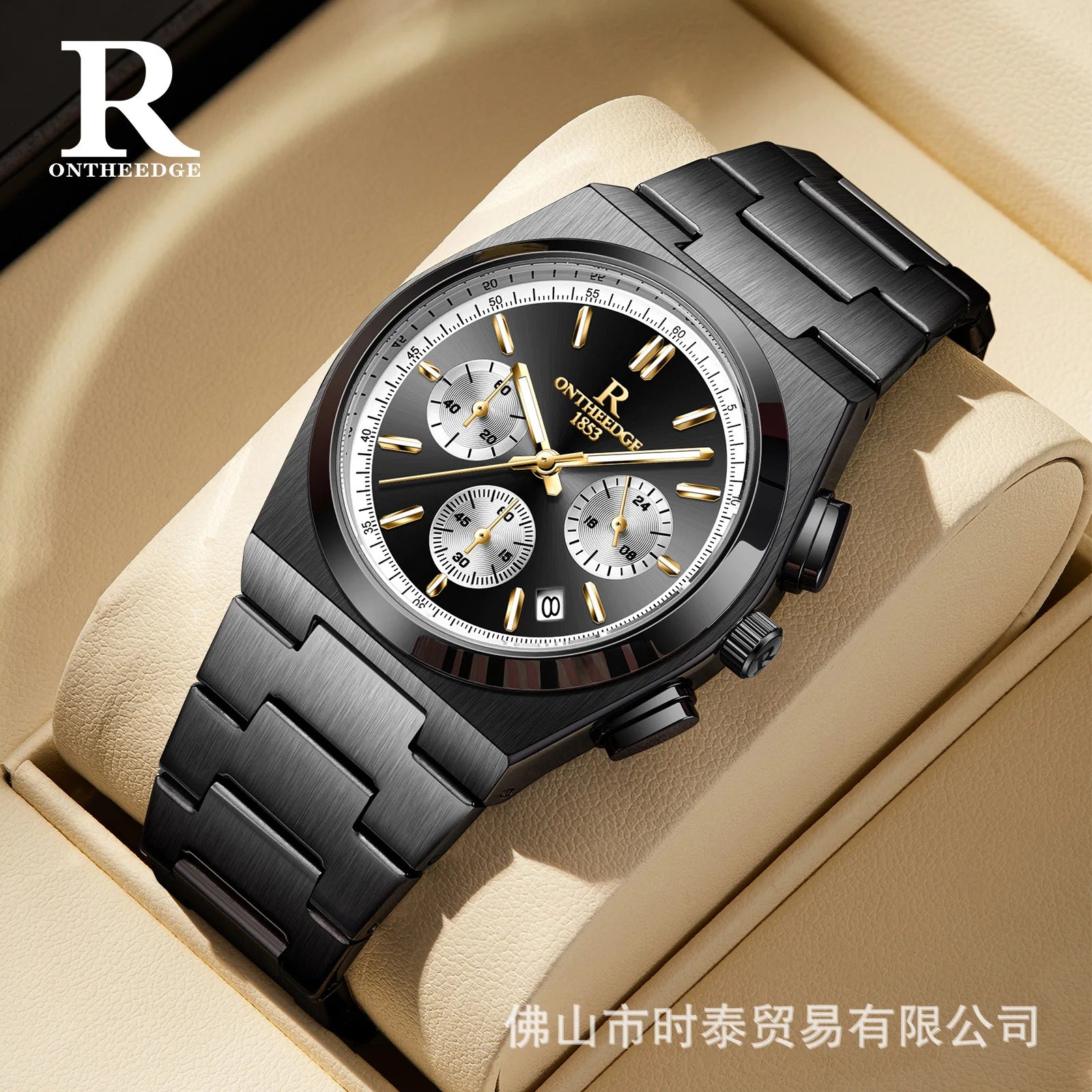 2026 *Swiss brand ONTHEEDGE new multi-functional men's watch waterproof luminous quartz watch cross-border hot-selling model
