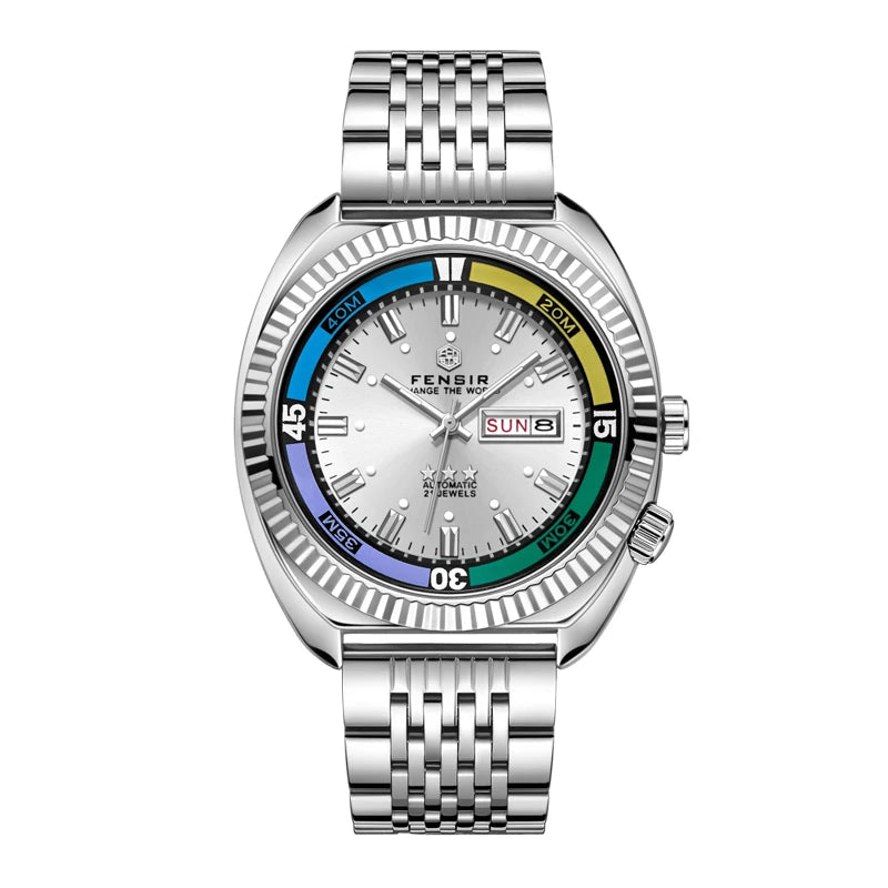 Top Luxury High-End Business Men's Watch, European and American Style Brand Fashion Casual Personalized Waterproof Steel Band Multifunctional Watch for Men, Suitable for Wearing in Various Occasions