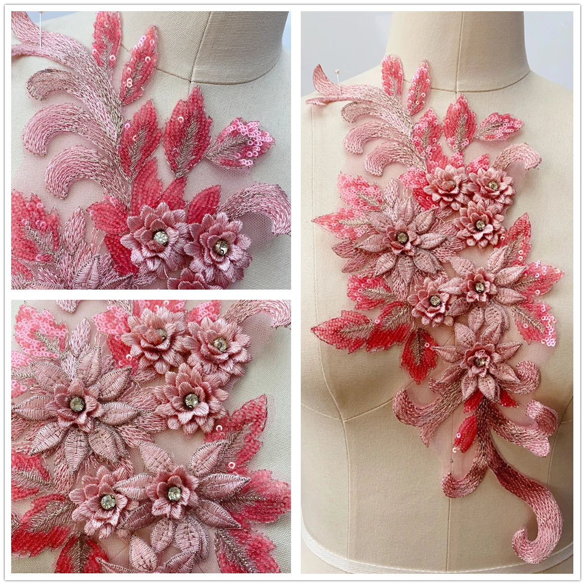 22 Color 3D Embroidery Lace Colored Material  Wedding Dresses, Stage Performance Costumes, Decorative Handicrafts  DIY Sewing