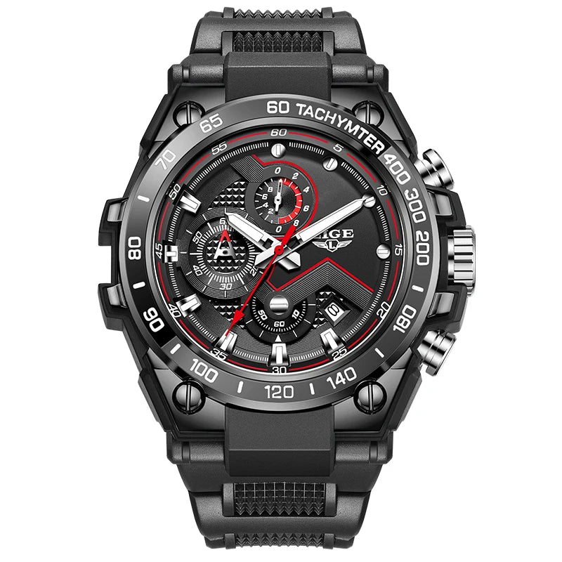 LIGE New Luxury Men‘s Watch Brand Fashion Digital Watches Men Gifts Waterproof Multifunctional Quartz Wristwatches Reloj Box