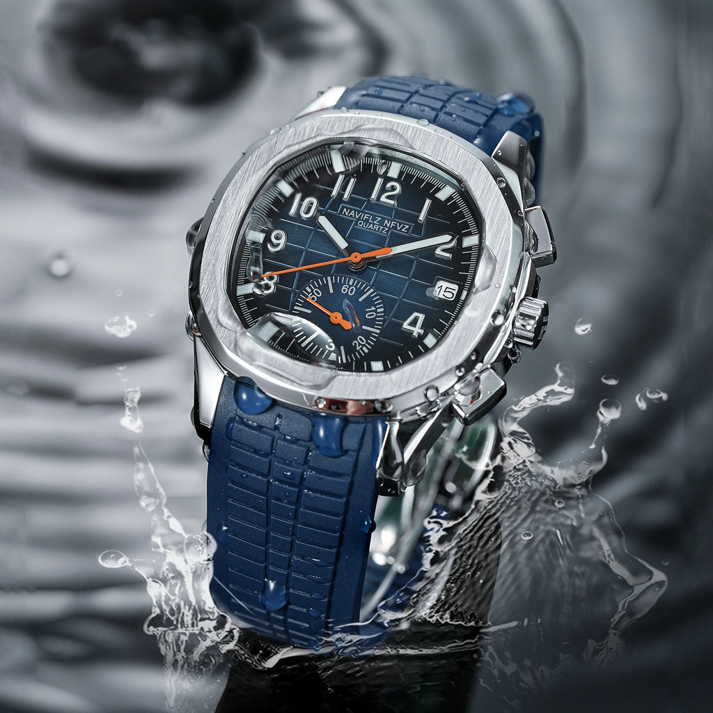Dropshipping 2025 High Quality Selling Products Wristwatches For Men NAVIFLZ NFVZ Quartz Sports Watches Rubber Strap Waterproof