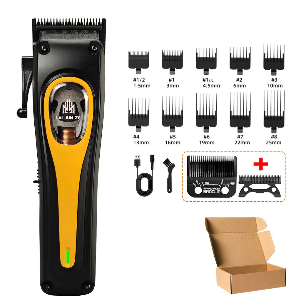 Professional electric hair clipper BRD 953 hair trimmer with vector motor 12000RPM DLC tapered blade 2000mAh barbershop machine