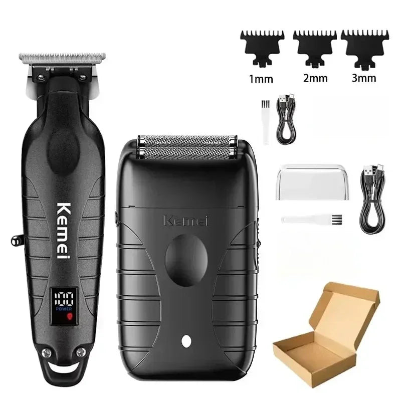Kemei KM-2290 KM-2293 KM-T95 Professional Cutting Machine Electric Shaver Hair Trimmers with LCD Display Men's Hair Clipper