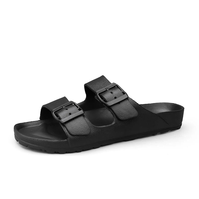 Summer Adjustable Soft Slides Slippers For Men Flat EVA Slippers Lightweight Anti Slip Slippers Size 34-47 48 49 50 Dropshipping