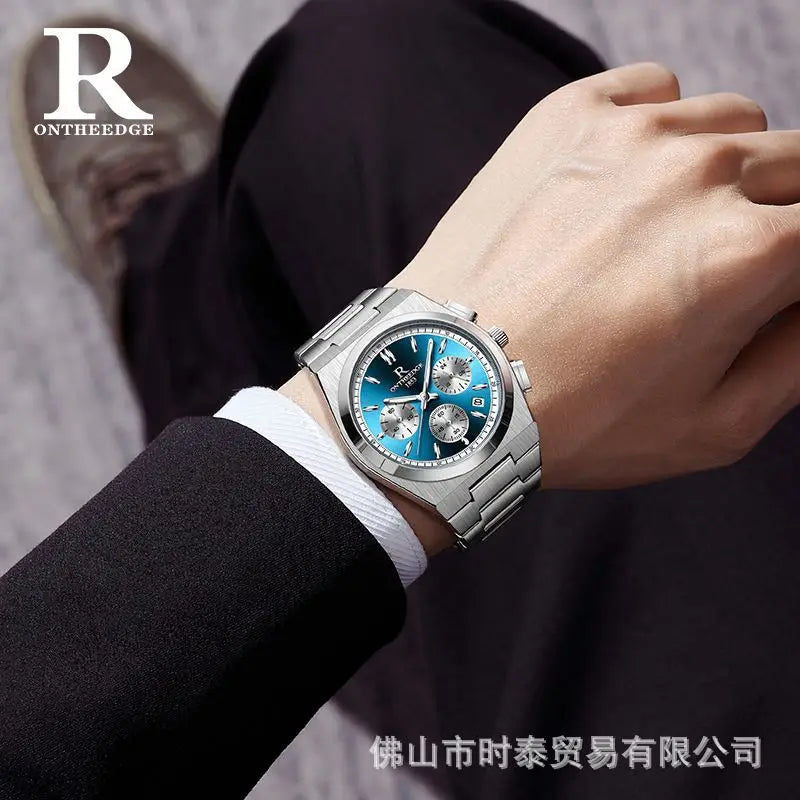2026 *Swiss brand ONTHEEDGE new multi-functional men's watch waterproof luminous quartz watch cross-border hot-selling model