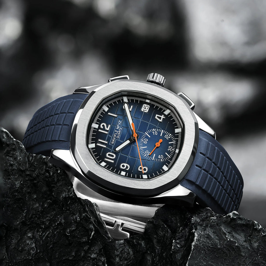 Dropshipping 2025 High Quality Selling Products Wristwatches For Men NAVIFLZ NFVZ Quartz Sports Watches Rubber Strap Waterproof