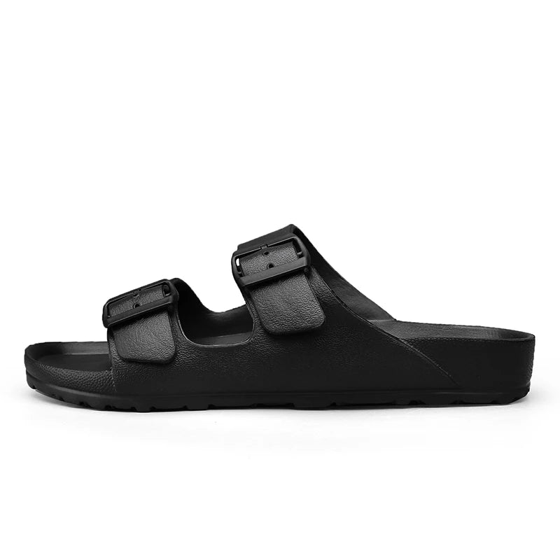 Summer Adjustable Soft Slides Slippers For Men Flat EVA Slippers Lightweight Anti Slip Slippers Size 34-47 48 49 50 Dropshipping