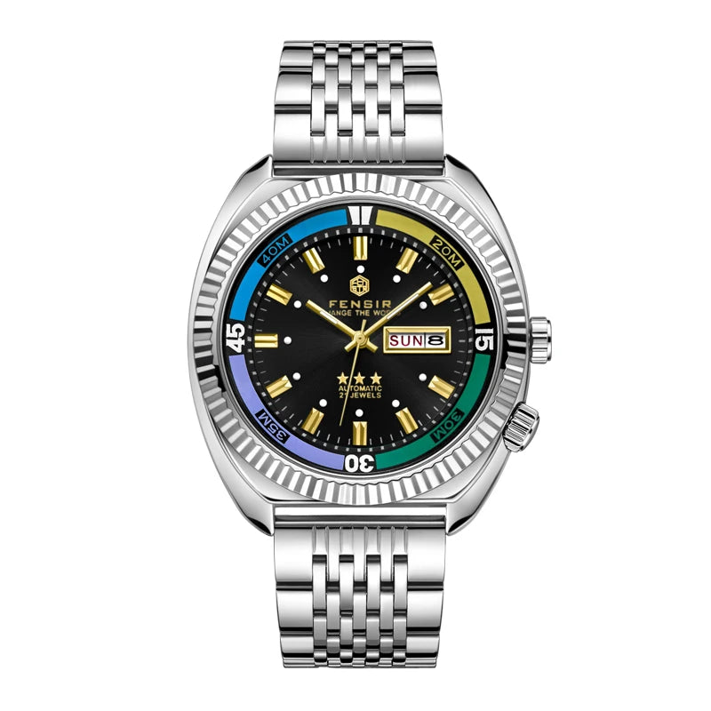 Top Luxury High-End Business Men's Watch, European and American Style Brand Fashion Casual Personalized Waterproof Steel Band Multifunctional Watch for Men, Suitable for Wearing in Various Occasions