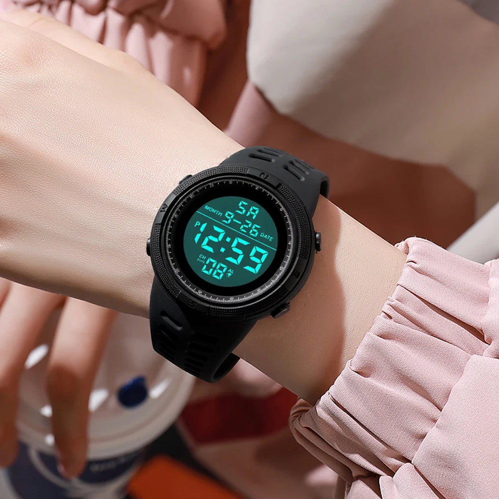 [2025 New Model] Men's and Women's Trendy Large Dial Electronic Watch |   Smart Timer + Alarm Clock Reminder + Dual Calendar + Lighting |   Versatile for Sports