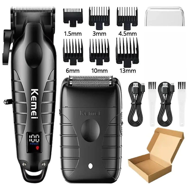 Kemei KM-2290 KM-2293 KM-T95 Professional Cutting Machine Electric Shaver Hair Trimmers with LCD Display Men's Hair Clipper