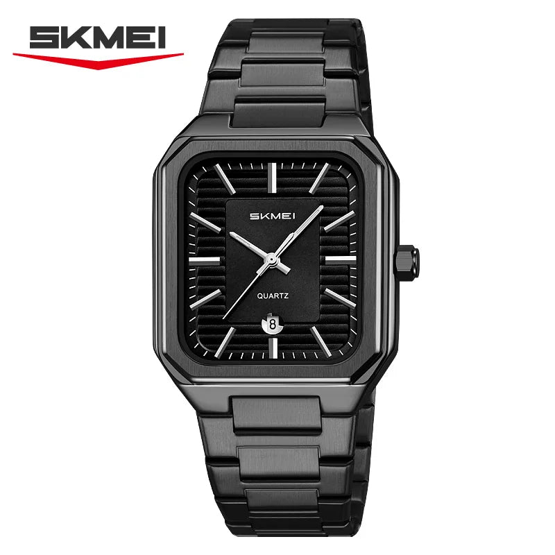 SKMEI 9373 New Casual Simple Quartz Watch Men's Luxury Business Waterproof Calendar Square Exquisite Watch relógios masculino