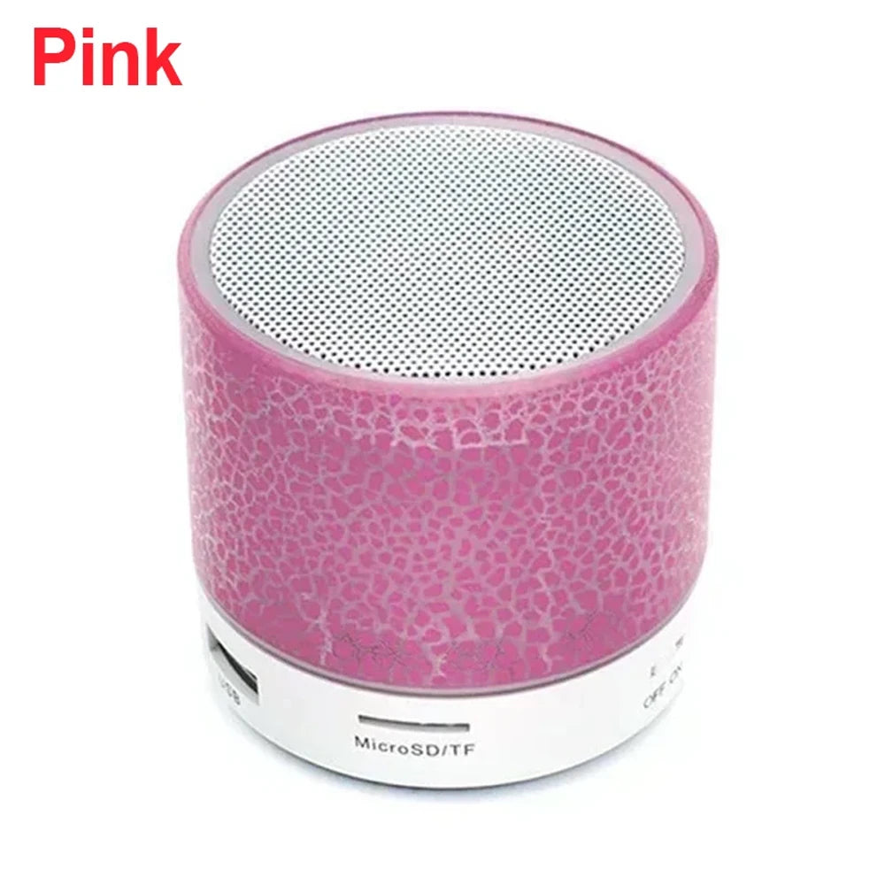 New Mini Portable Car Audio A9 Dazzling Crack LED Wireless Bluetooth 4.1 Subwoofer Speaker TF Card