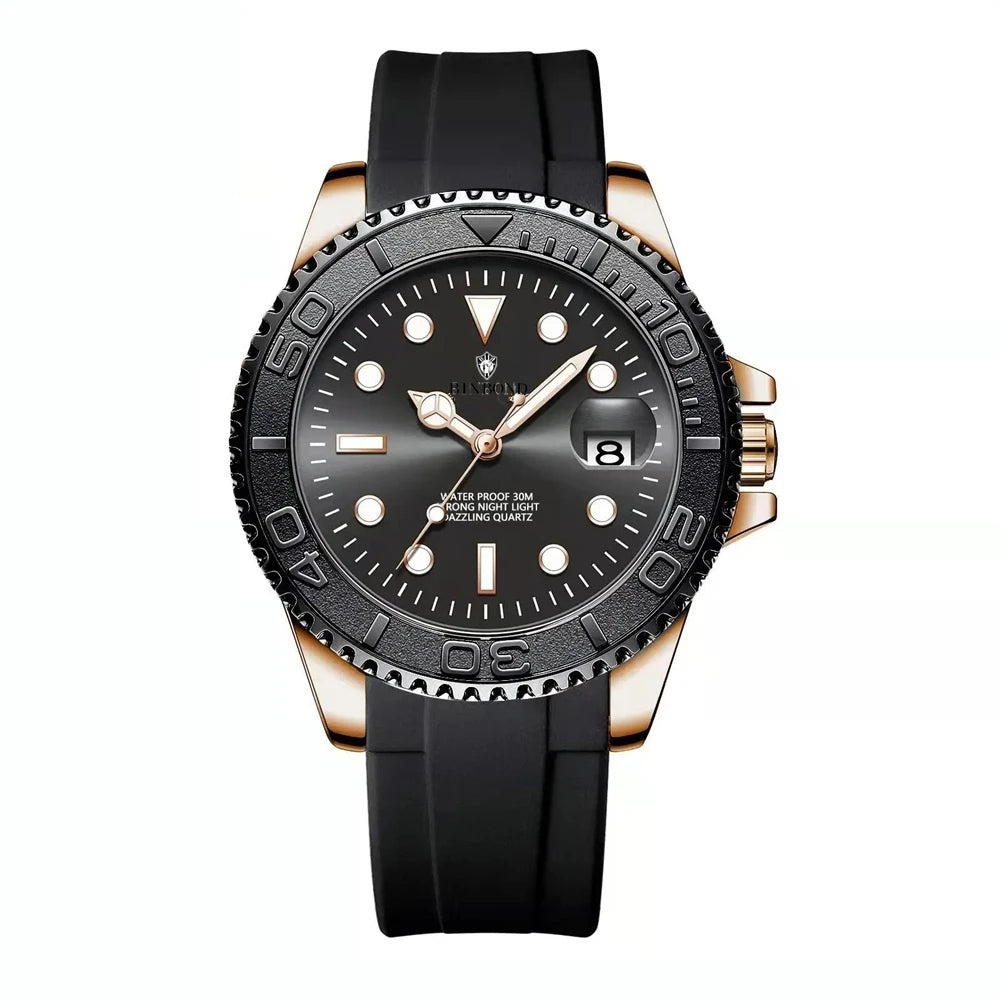 New Automatic Watch Mens Gray Digital Sports Bezel Luxury Watches For Man Fashion Quartz Wristwatches Gifts Men Tudo Por 1 Real
