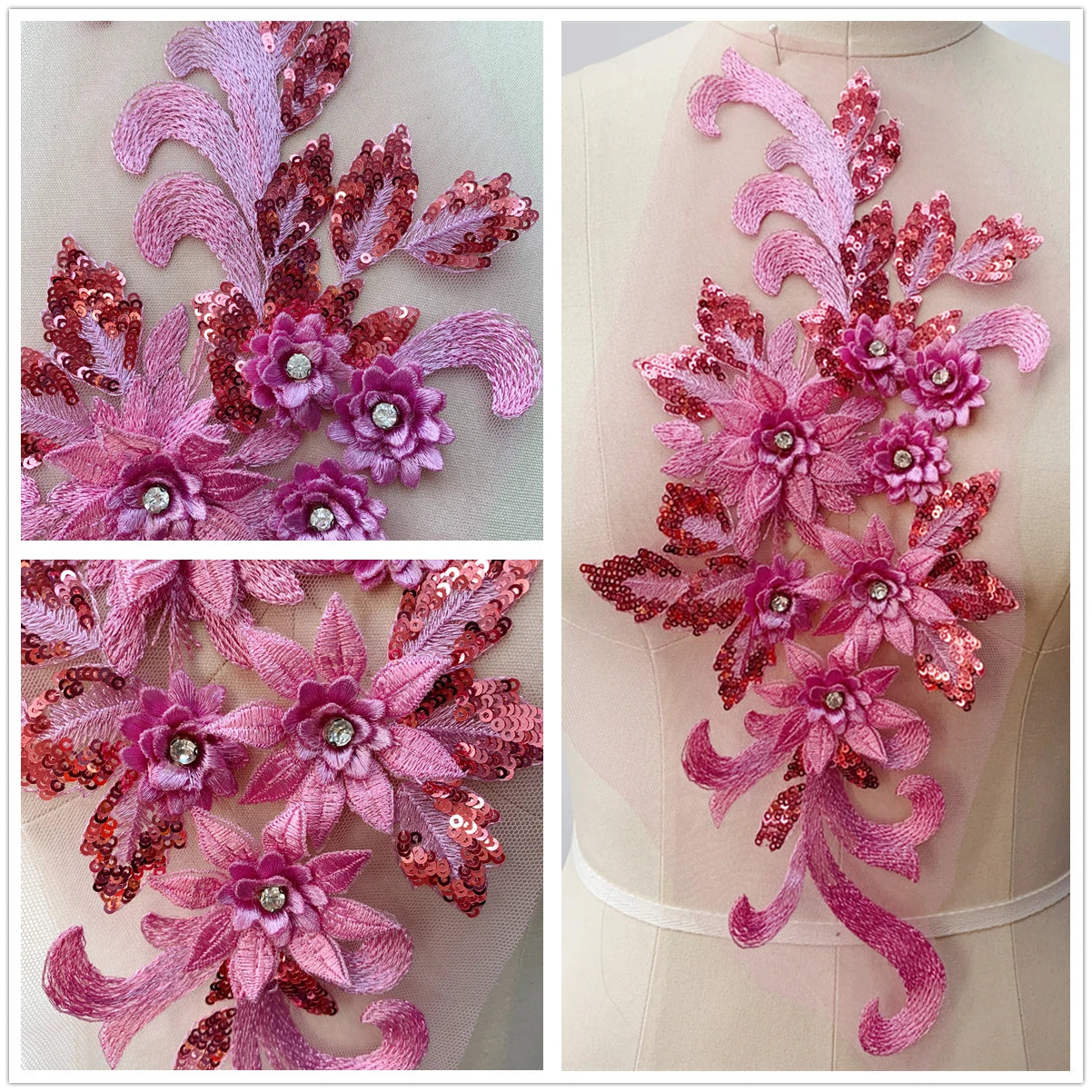 22 Color 3D Embroidery Lace Colored Material  Wedding Dresses, Stage Performance Costumes, Decorative Handicrafts  DIY Sewing