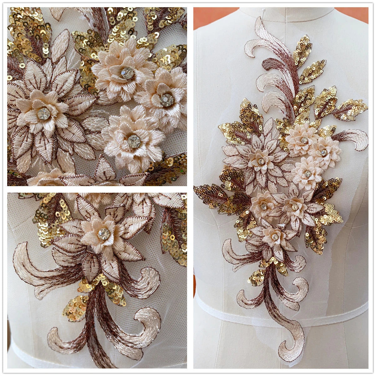 22 Color 3D Embroidery Lace Colored Material  Wedding Dresses, Stage Performance Costumes, Decorative Handicrafts  DIY Sewing