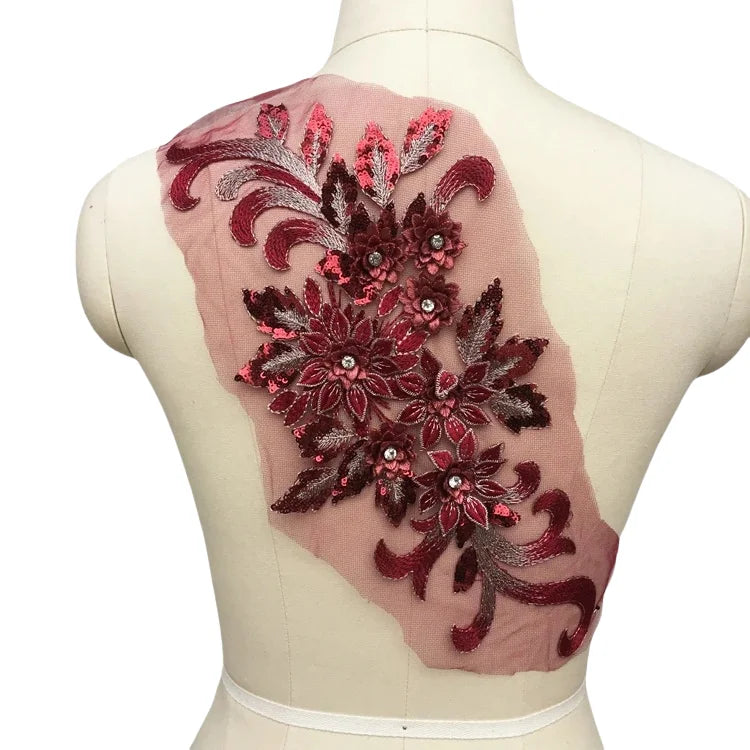 22 Color 3D Embroidery Lace Colored Material  Wedding Dresses, Stage Performance Costumes, Decorative Handicrafts  DIY Sewing