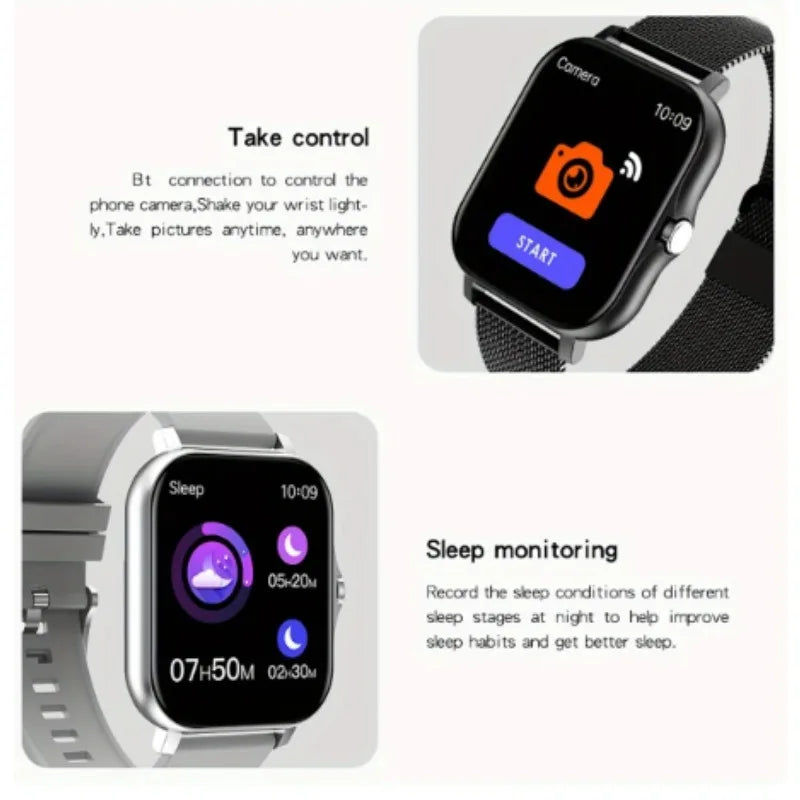 Bluetooth Call Smartwatch for Men and Women Voice Assistant Sports Fitness Android iOS New Hot Sale 1.83" 2024