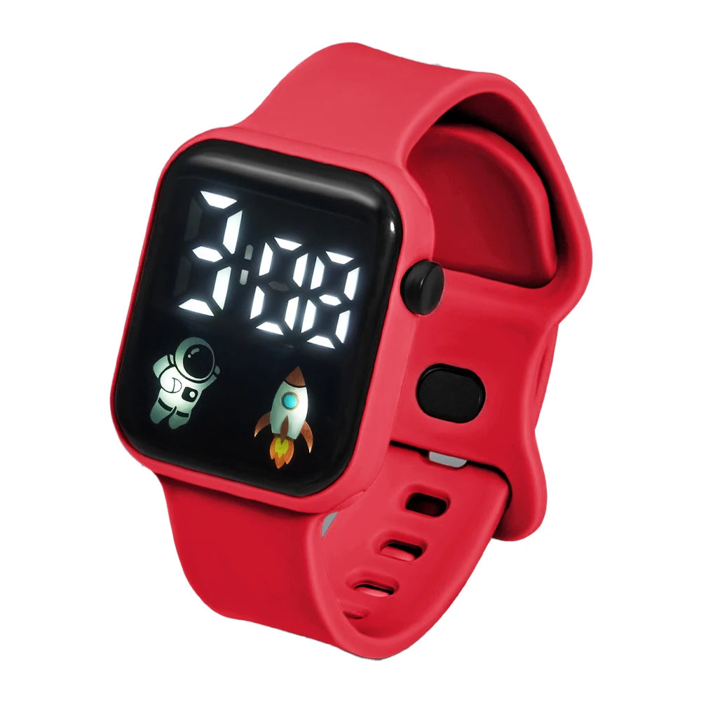 New Student Smart Watch Men's and Women's Astronaut Rocket Touch Screen Sports Electronic Watch Children's Festival Gift