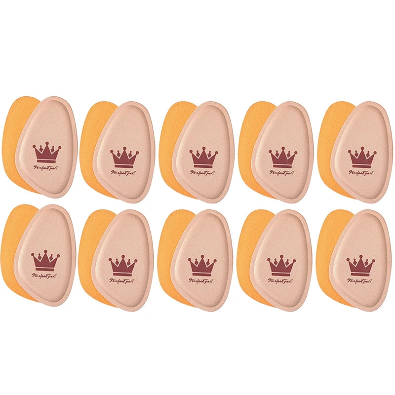 1/10PCS Women Non-slip Crown Forefoot Pads Pain Relief Insert Half Size Insoles Cushions Anti-pain Orthopedic Half Paddings