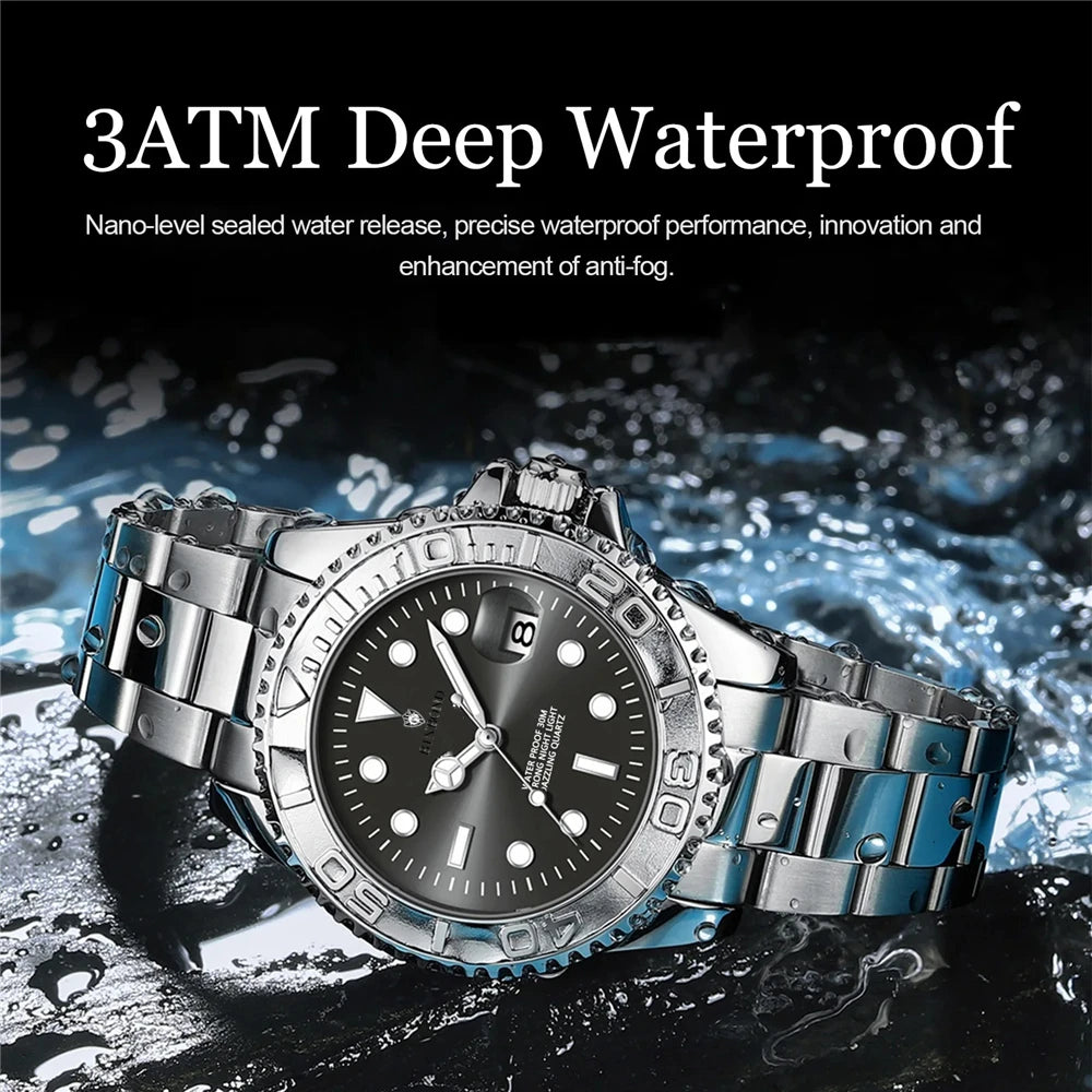 New Automatic Watch Mens Gray Digital Sports Bezel Luxury Watches For Man Fashion Quartz Wristwatches Gifts Men Tudo Por 1 Real