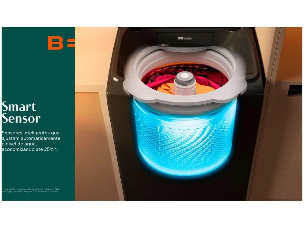 Washing Machine Brastemp 15kg Inox Basket 4 Washing Programs Grey BWT15A9 - 220V