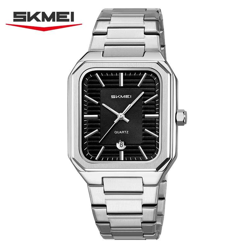 SKMEI 9373 New Casual Simple Quartz Watch Men's Luxury Business Waterproof Calendar Square Exquisite Watch relógios masculino
