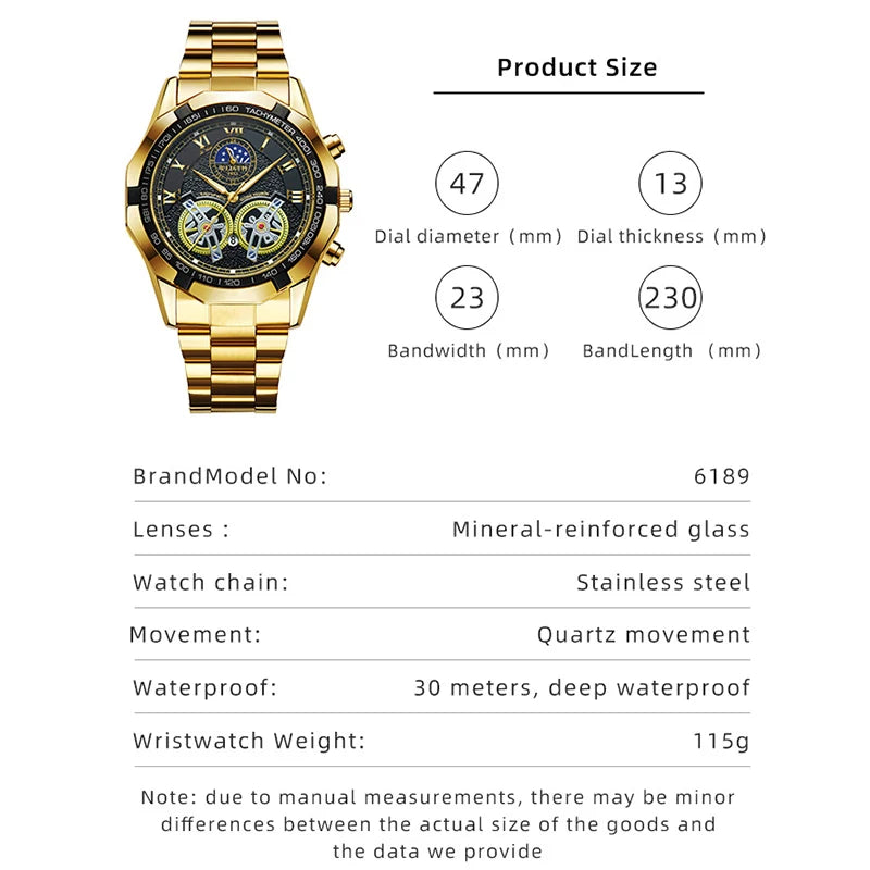 Watches for Man Quartz Watches Top Brand Luxury Business Wristwatch Waterproof Luminous Watch Men Clock Relogio Masculino