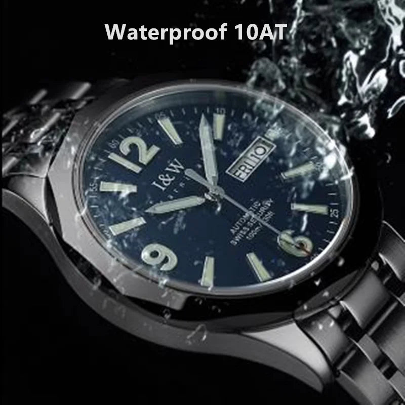 Switzerland Brand IW Luxury Automatic Watch for Men Mechanical SII NH36 Sapphire Waterproof 100M Luminous Men's Watches GMT 2024
