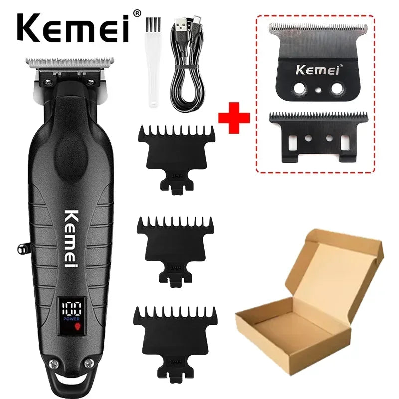Kemei KM-2290 KM-2293 KM-T95 Professional Cutting Machine Electric Shaver Hair Trimmers with LCD Display Men's Hair Clipper
