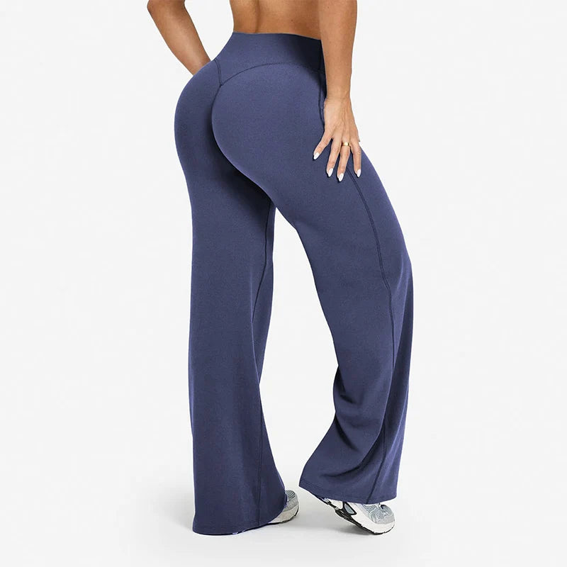 Spring Autumn Loose Fit Wide Leg Leggings Women High Stretch Quick Drying Sports Trousers Woman Butt Lifting Pilates Yoga Pants