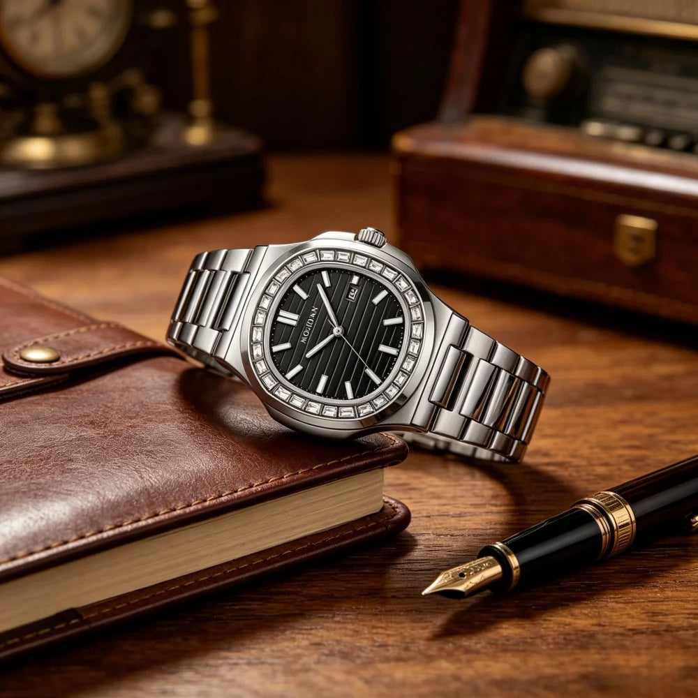 New Arrival Luxury Men's Quartz Watch Mechanical Texture Business Casual Waterproof Fashion Wristwatch Male Daily Wear Gift