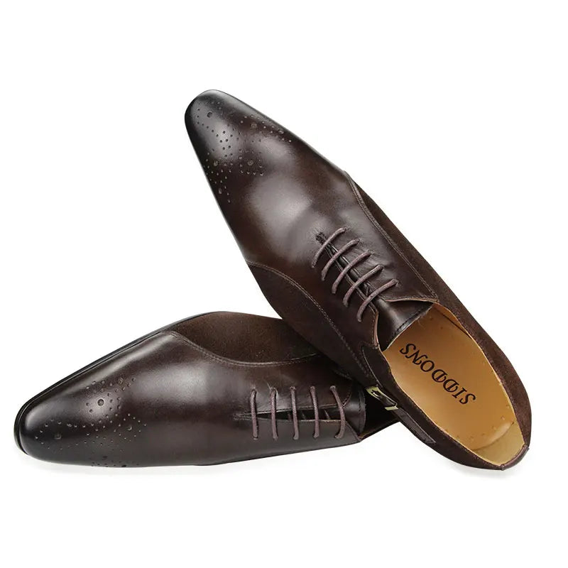 Business Men Leather Shoes Luxury Designer Leather Shoes Handmade Patchwork High Quality Sapato Social Masculino Oxford Man Shoe
