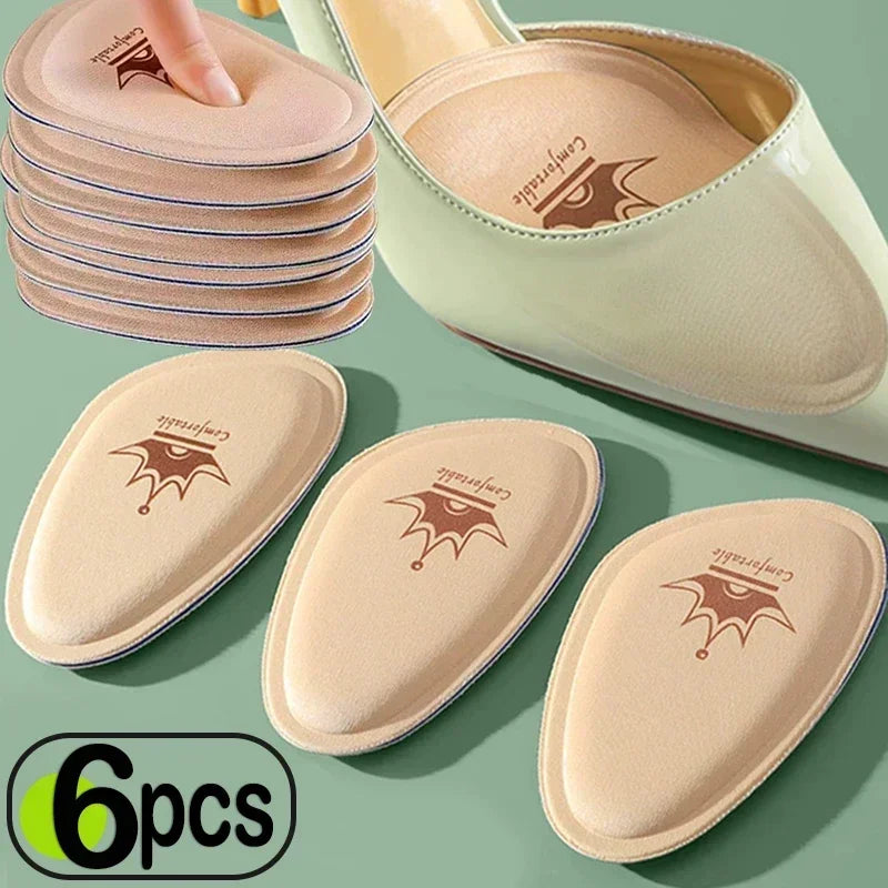1/10PCS Women Non-slip Crown Forefoot Pads Pain Relief Insert Half Size Insoles Cushions Anti-pain Orthopedic Half Paddings