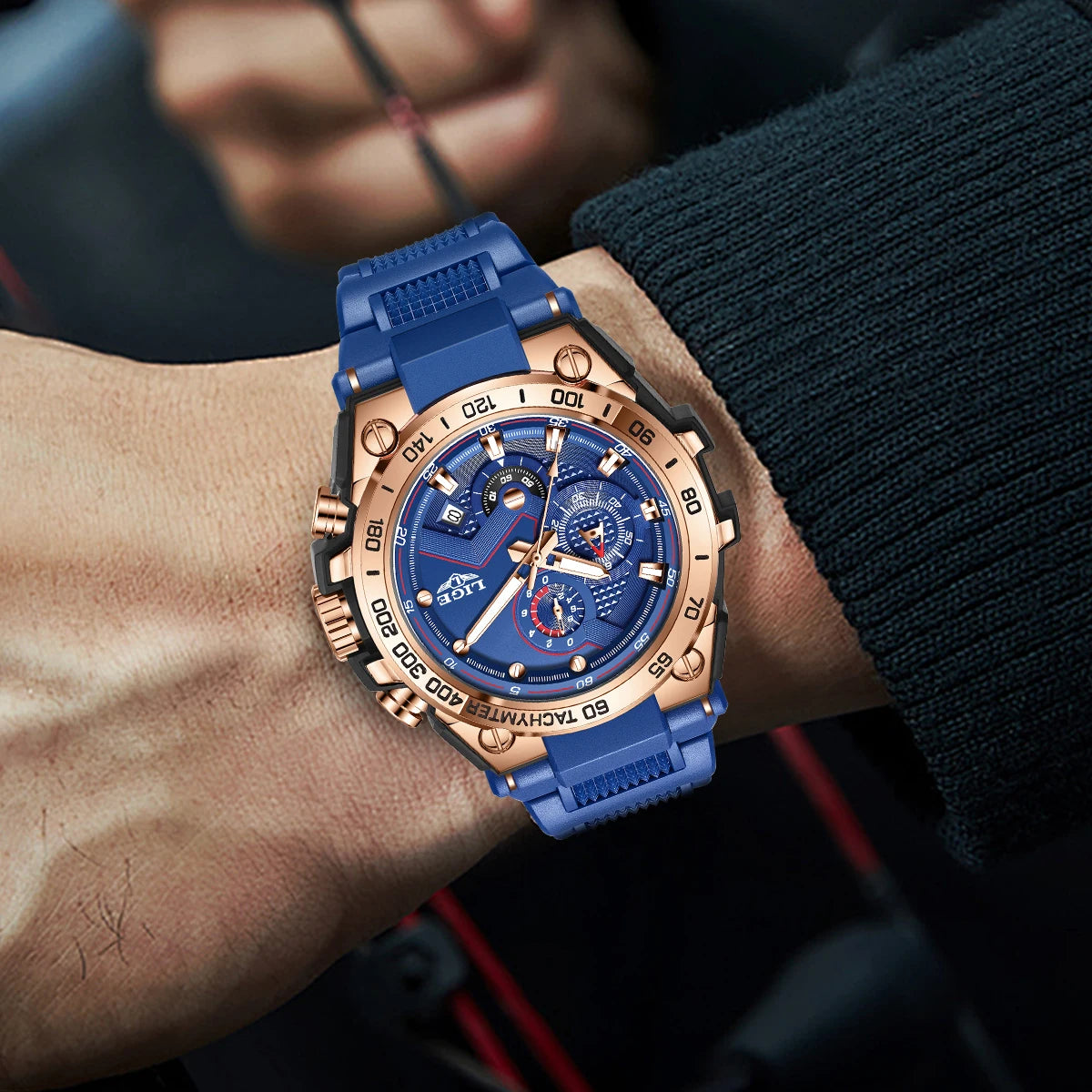 LIGE New Luxury Men‘s Watch Brand Fashion Digital Watches Men Gifts Waterproof Multifunctional Quartz Wristwatches Reloj Box