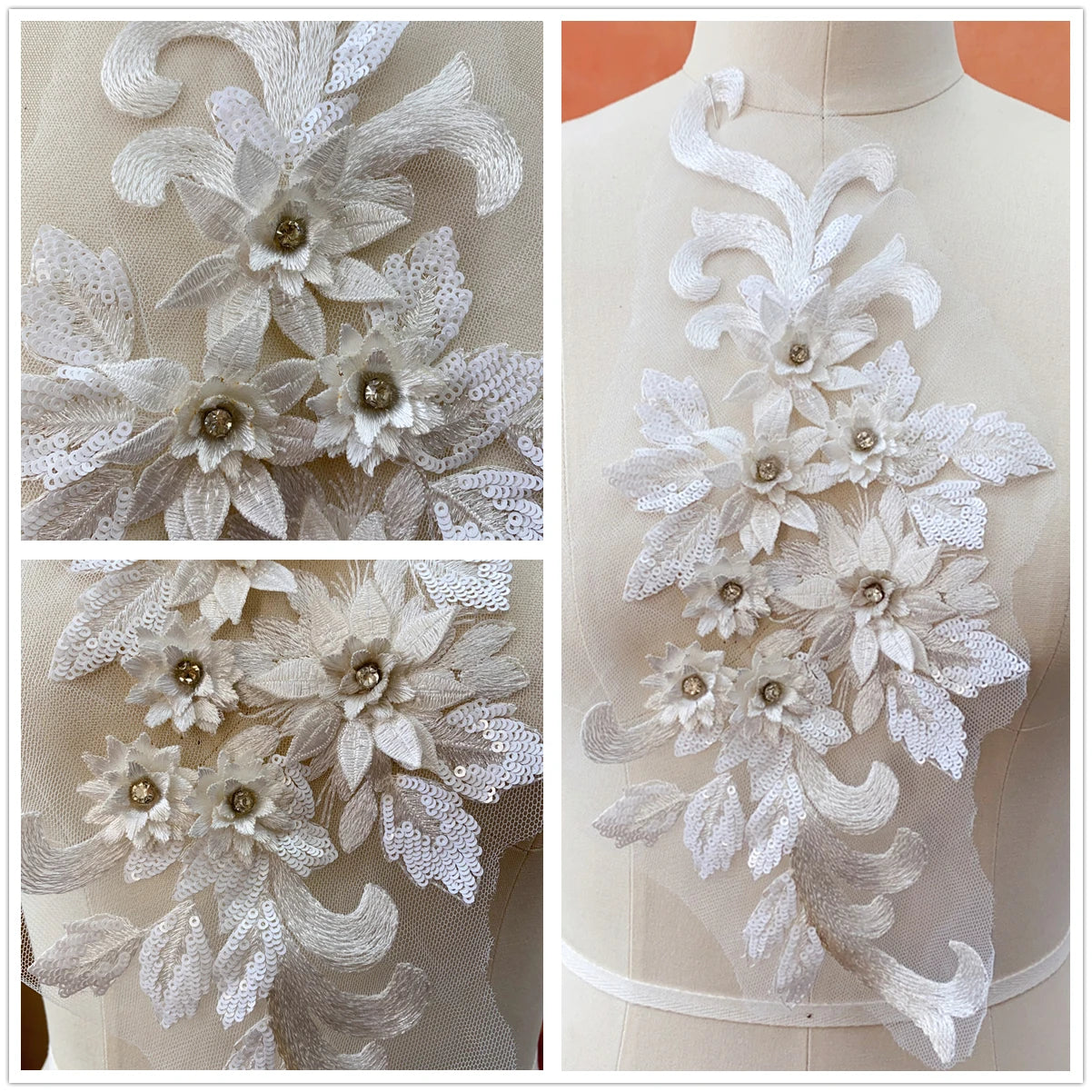 22 Color 3D Embroidery Lace Colored Material  Wedding Dresses, Stage Performance Costumes, Decorative Handicrafts  DIY Sewing