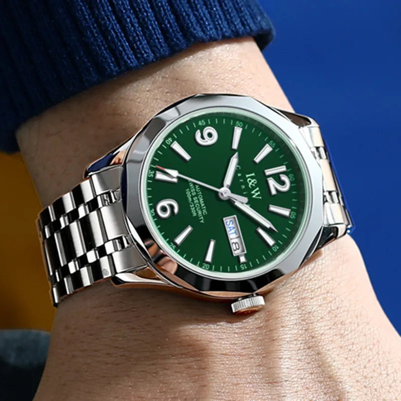 Switzerland Brand IW Luxury Automatic Watch for Men Mechanical SII NH36 Sapphire Waterproof 100M Luminous Men's Watches GMT 2024