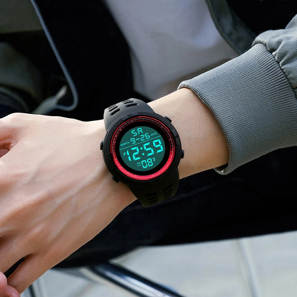 [2025 New Model] Men's and Women's Trendy Large Dial Electronic Watch |   Smart Timer + Alarm Clock Reminder + Dual Calendar + Lighting |   Versatile for Sports
