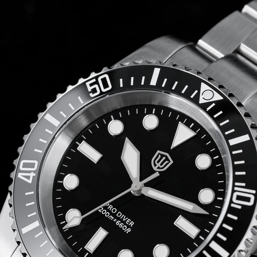 Watchdives WD1680Q V2 Men Watch VH31 Sweep Second Quartz Movement AR Sapphire Luminous BGW9 20Bar Waterproof Steel Wristwatches