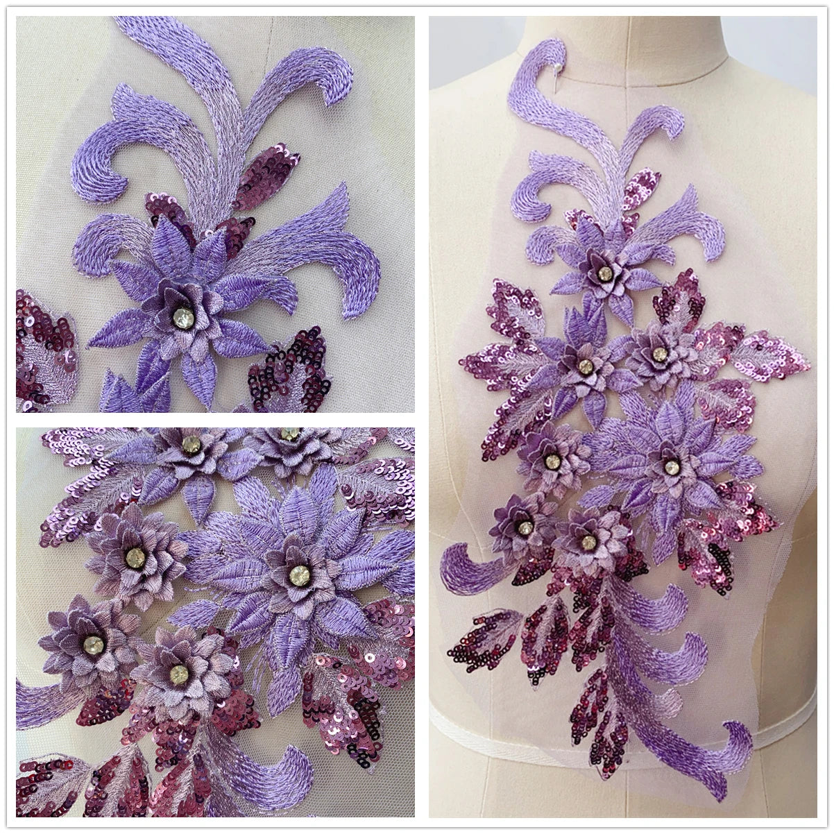22 Color 3D Embroidery Lace Colored Material  Wedding Dresses, Stage Performance Costumes, Decorative Handicrafts  DIY Sewing